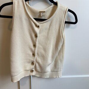 Cream Sweater Tank - Size Small